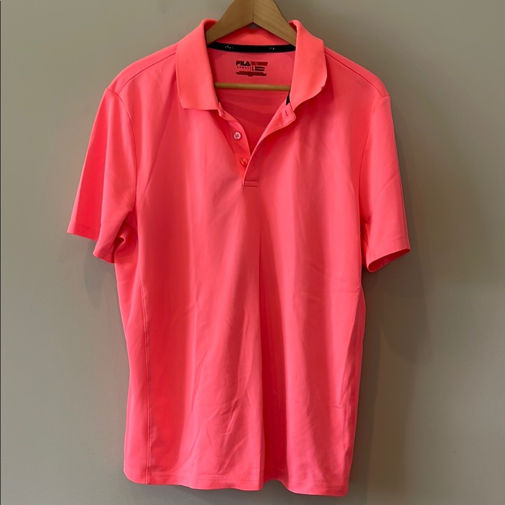 Fila Golf Men's Bright Coral Polo Shirt